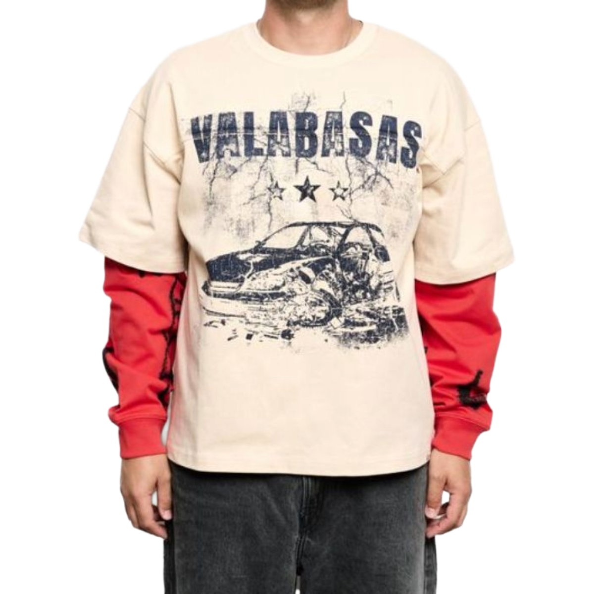 VALABASAS "MARVEL" DOUBLE LAYERED TEE