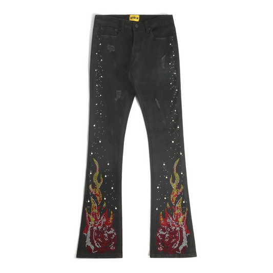 GFTD OMBRES JET BLACK STACKED DENIM