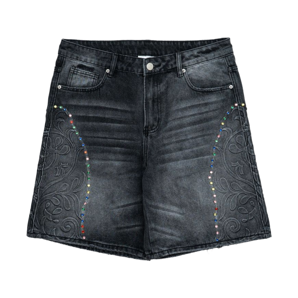 FR CATHEDRAL DENIM SHORTS - BLACK