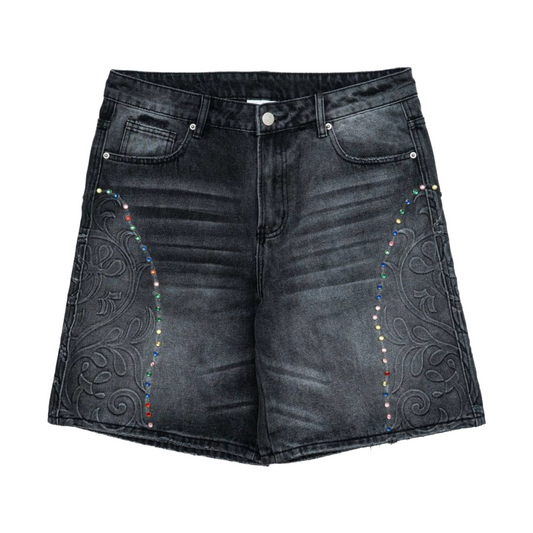 FR CATHEDRAL DENIM SHORTS - BLACK