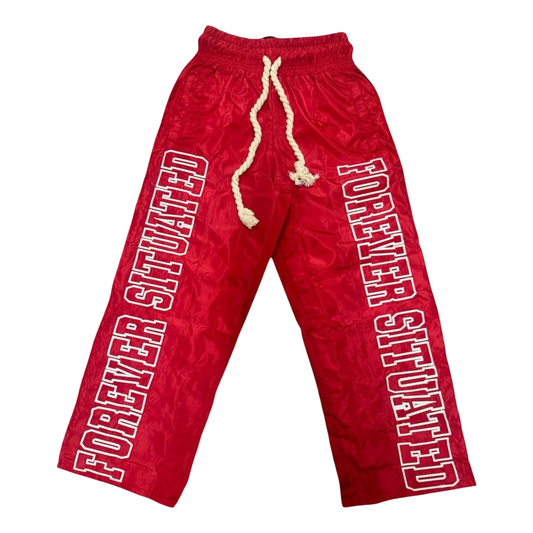 FS NYLON TRACK PANTS - RED