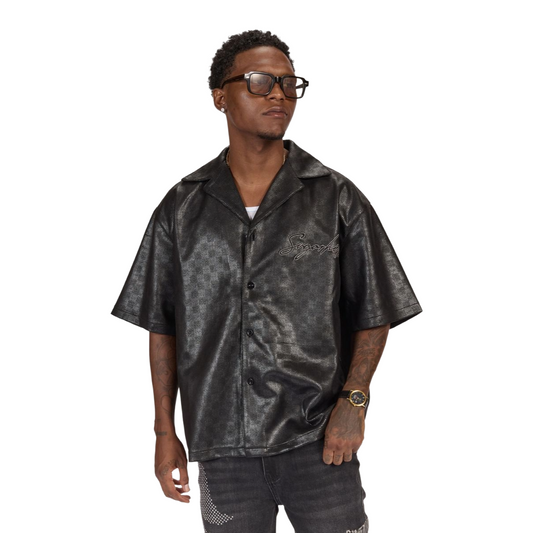 SH "MADISON" LOUNGE SHIRT (BLACK SPARKLE)