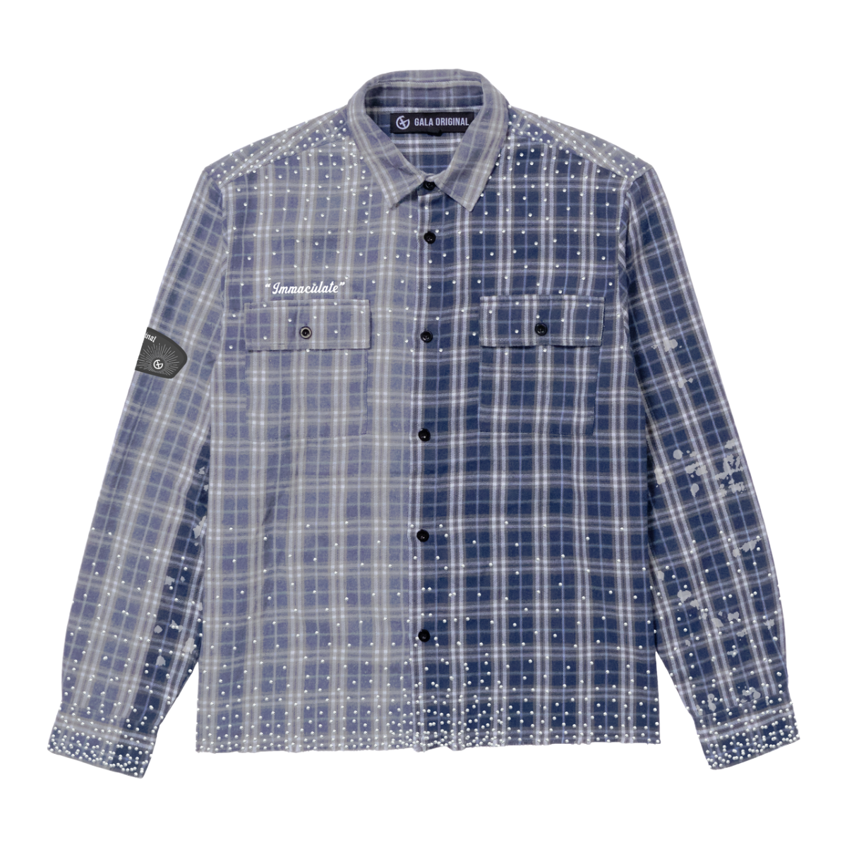 GALA IMMACULATE FLANNEL SHIRT - BLEACHED NAVY