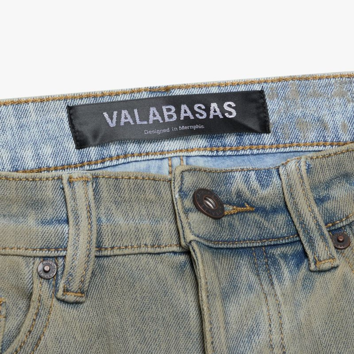 VALABASAS "MR.FLEX" DIRTY LT BLUE WASHED DENIM