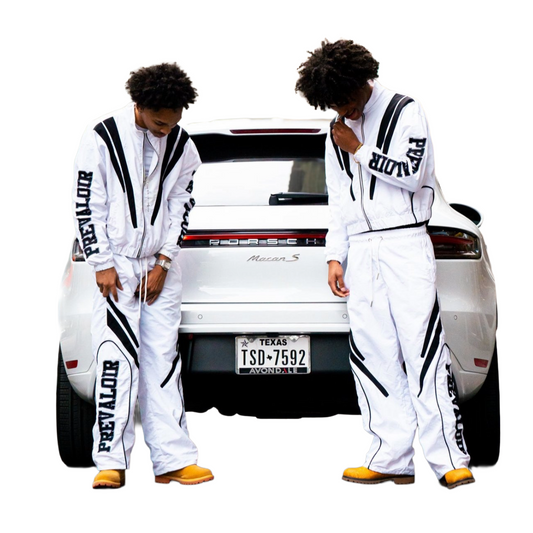 PREVALOIR WHITE NYLON TRACKSUIT