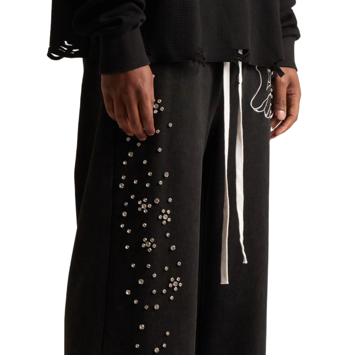 EMBELLISH E STUD SWEATPANT