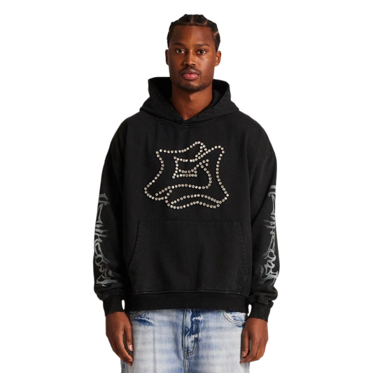 EMBELLISH E STUD HOODIE