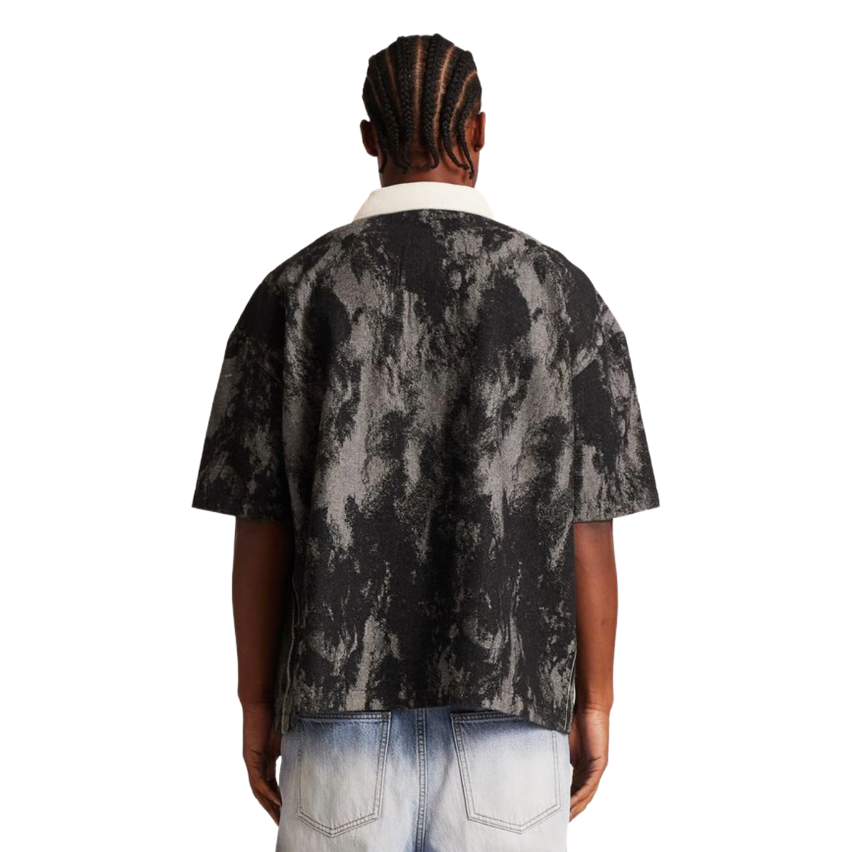 EMBELLISH LOGO POLO TEE - BLACK