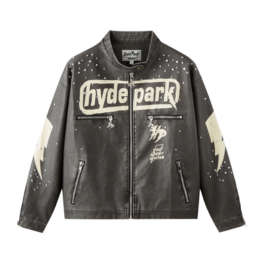 HP SUPER SPEED RACER MOTO JACKET - COLLAR - BLACK