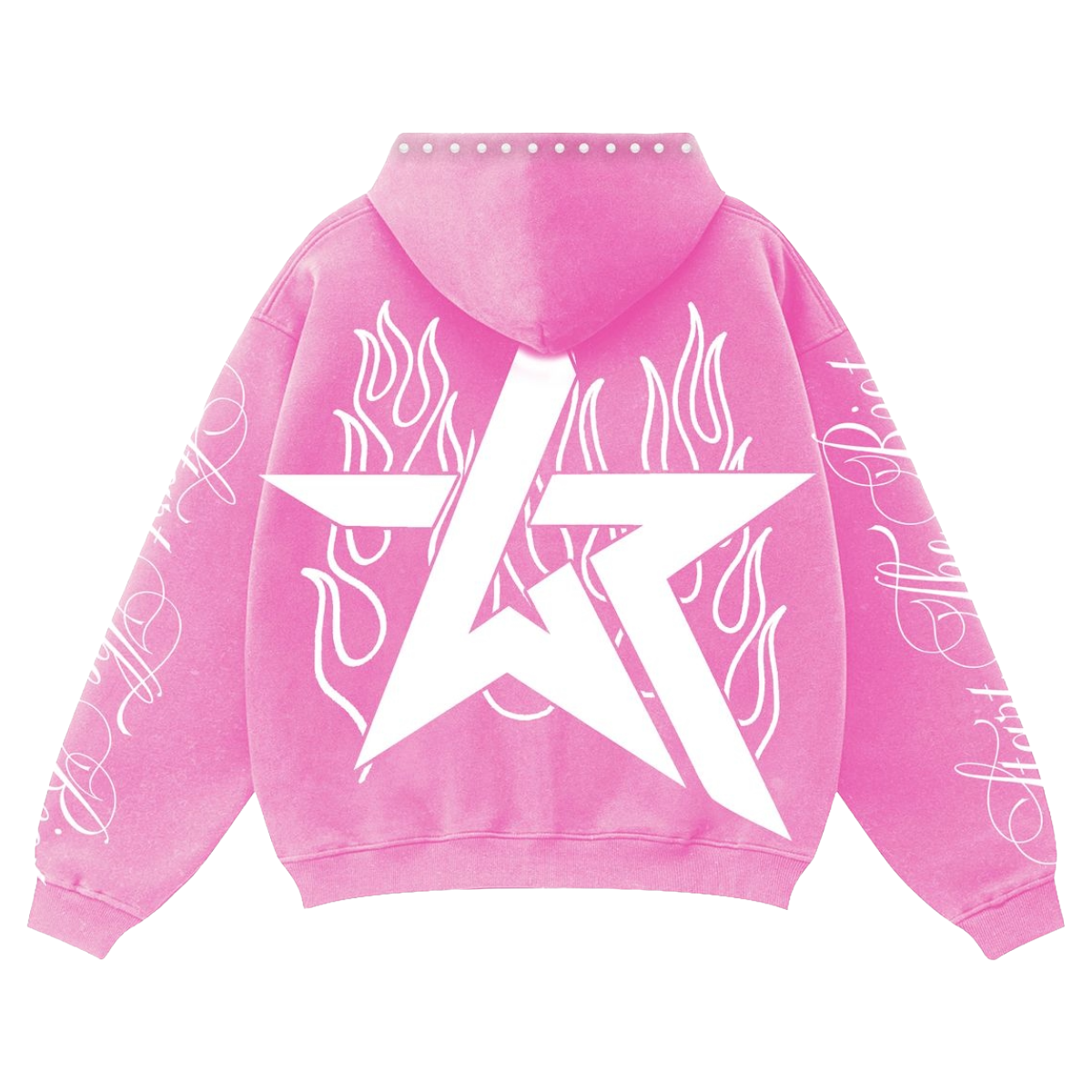 WKND RIOT START THE RIOT HOODY (RHINESTONES) - PINK
