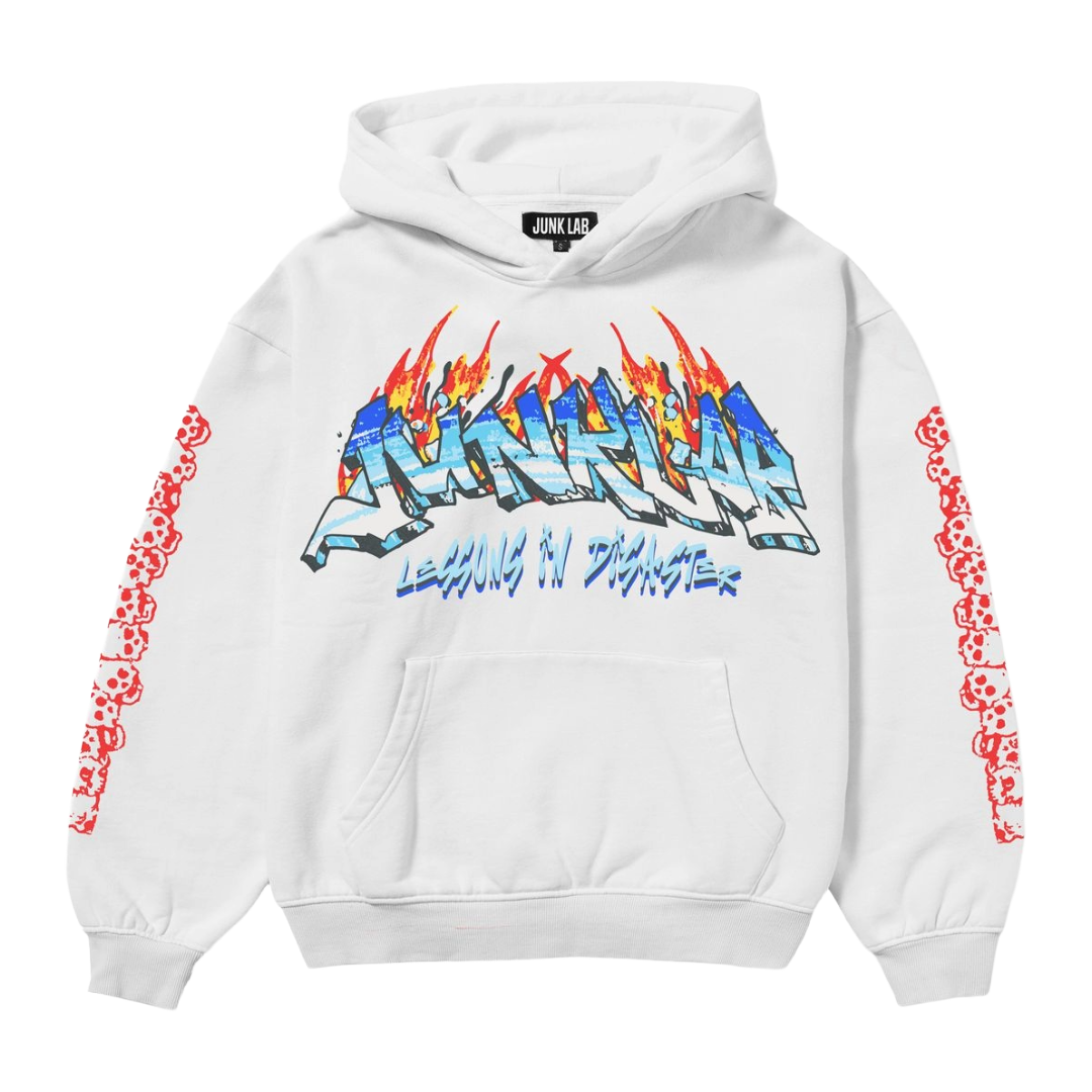 JL "DISASTER" HOODIE (WHITE)
