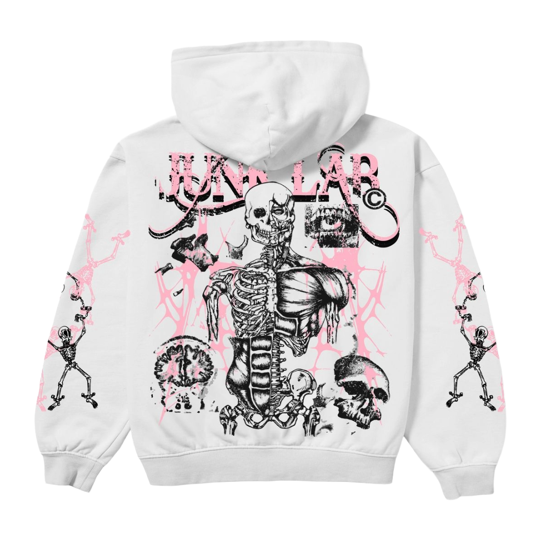 JL "AUTOPSY" HOODIE (WHITE)