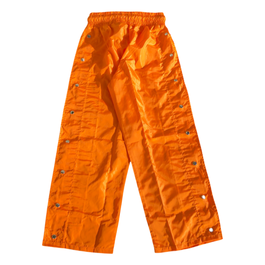 FS ORANGE NYLON TRACK PANTS