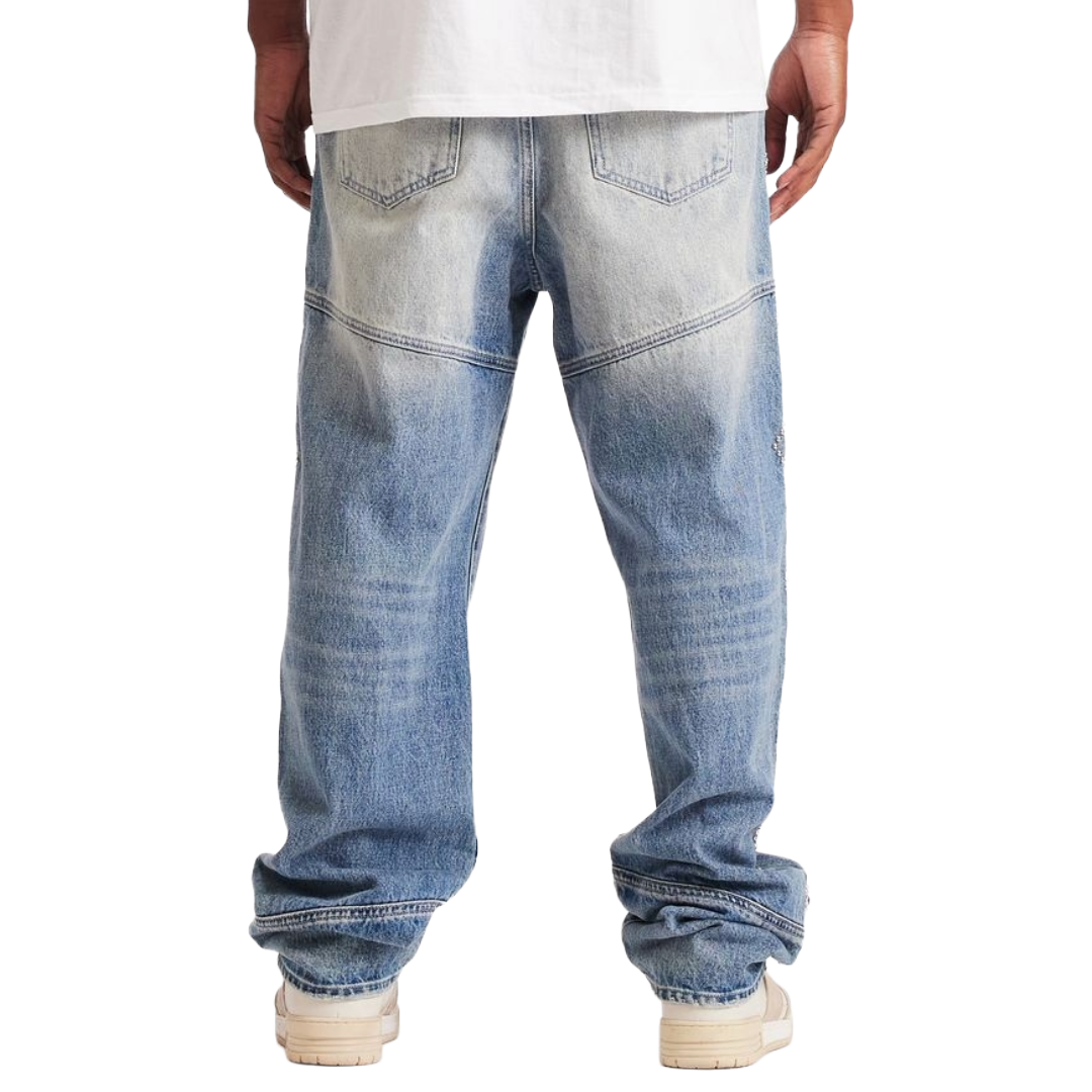 EMBELLISH FROSTLINE BAGGY DENIM