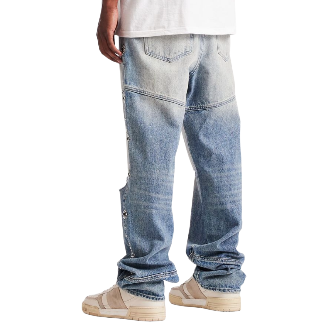 EMBELLISH FROSTLINE BAGGY DENIM