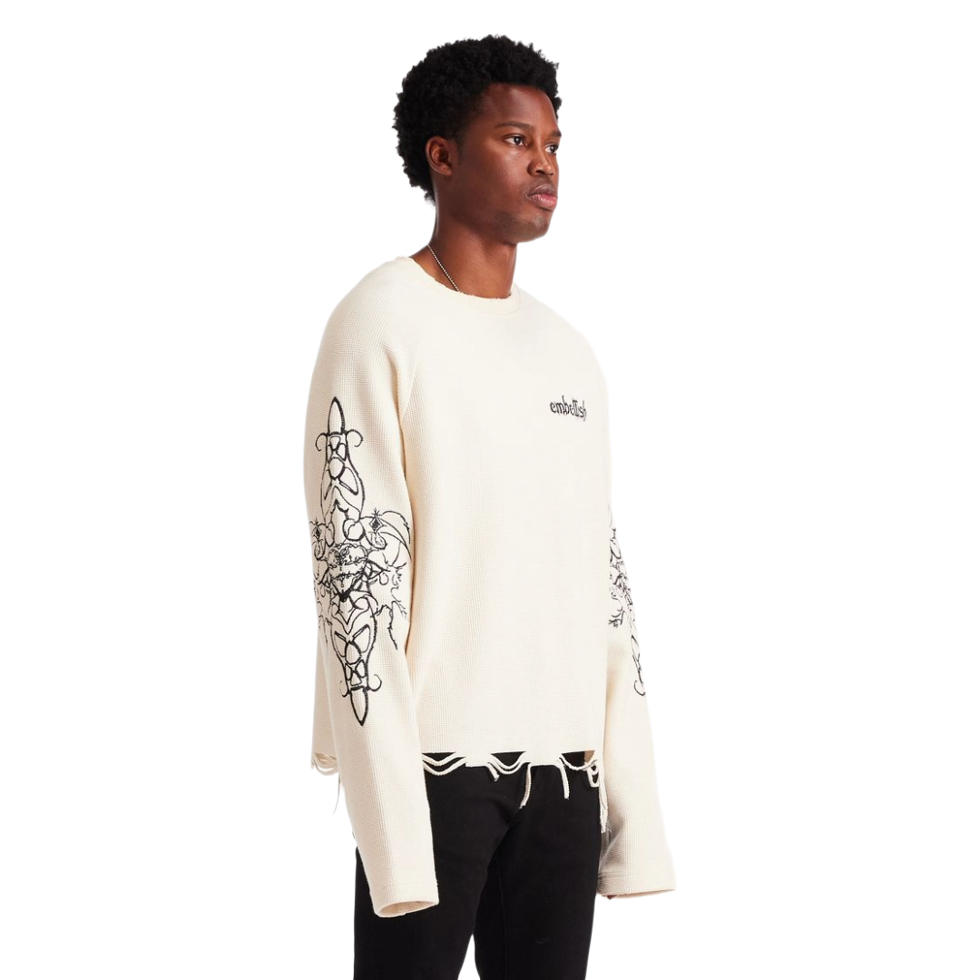 EMBELISH ASHEN THREAD - CREAM