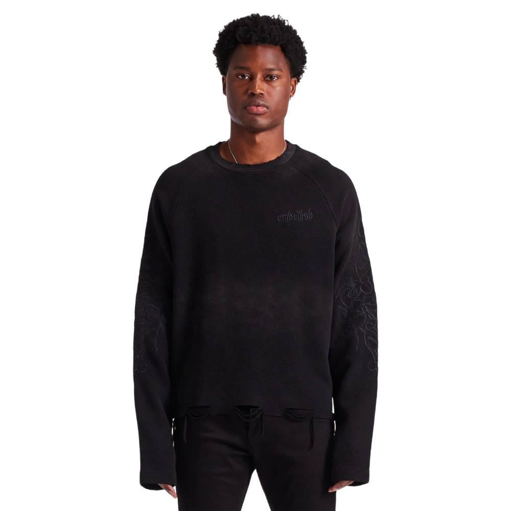 EMBELISH ASHEN THREAD - BLACK