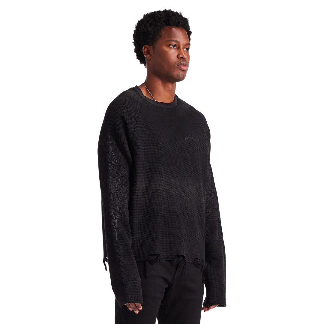 EMBELISH ASHEN THREAD - BLACK