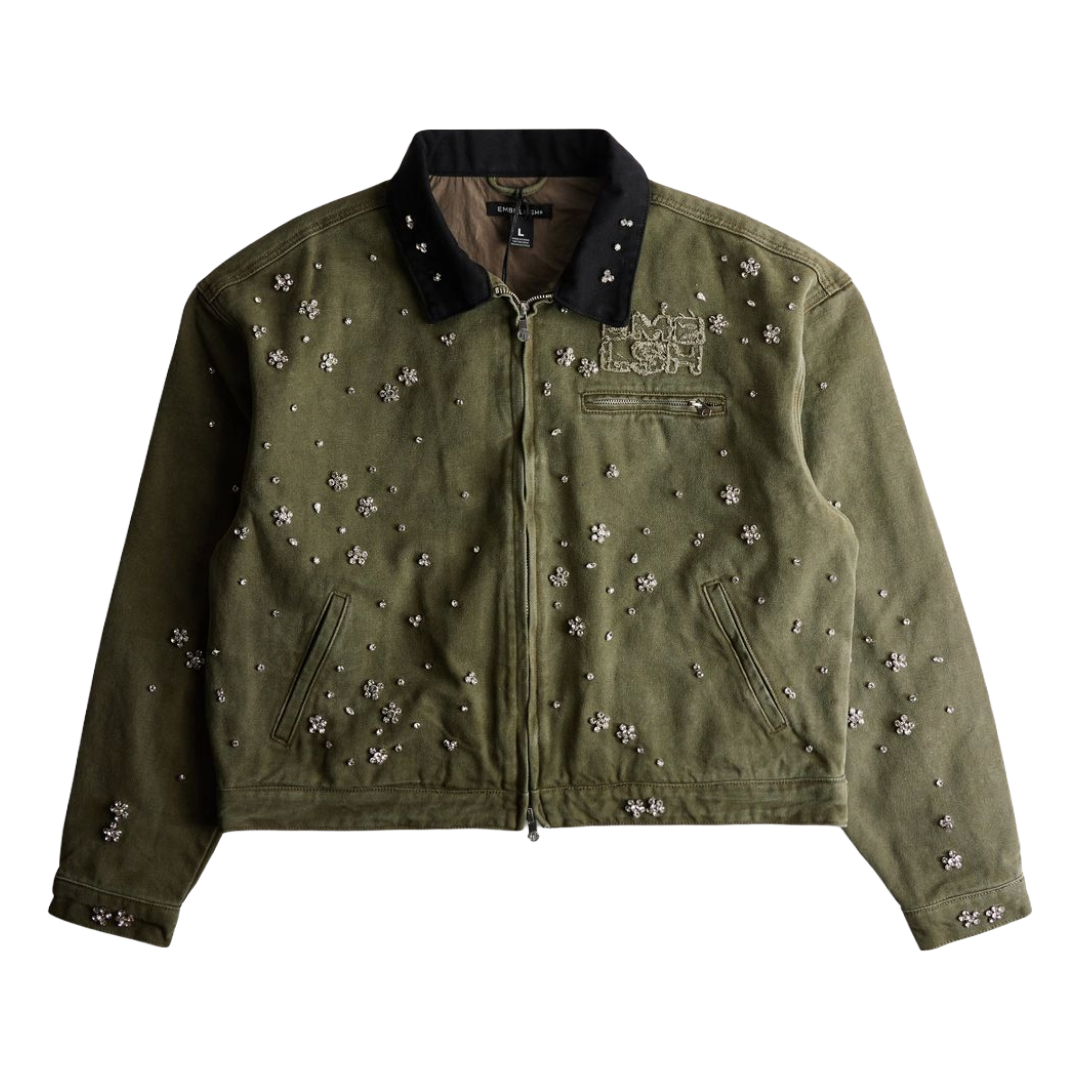 EMBELLISH CLEAN UP WORK JACKET - FEILD GREEN