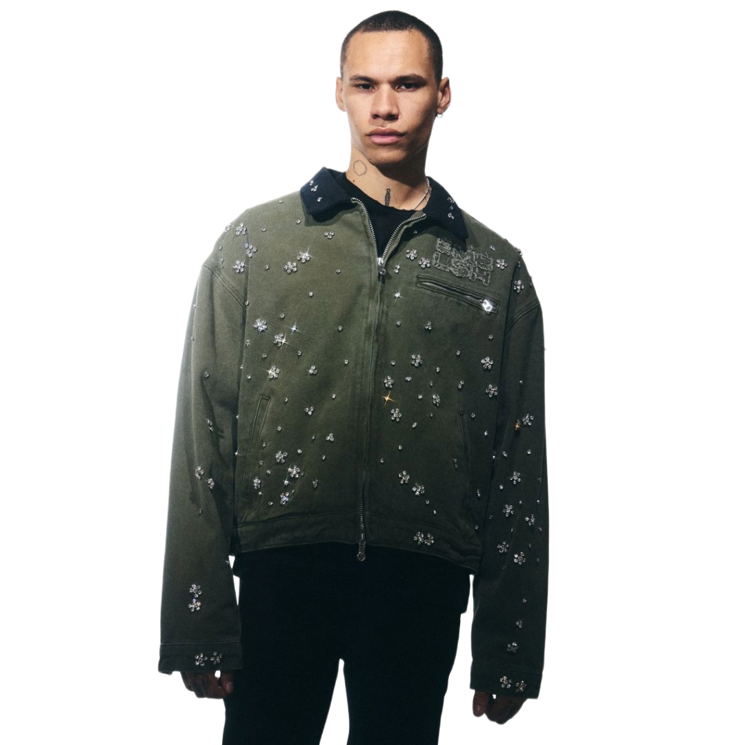 EMBELLISH CLEAN UP WORK JACKET - FEILD GREEN