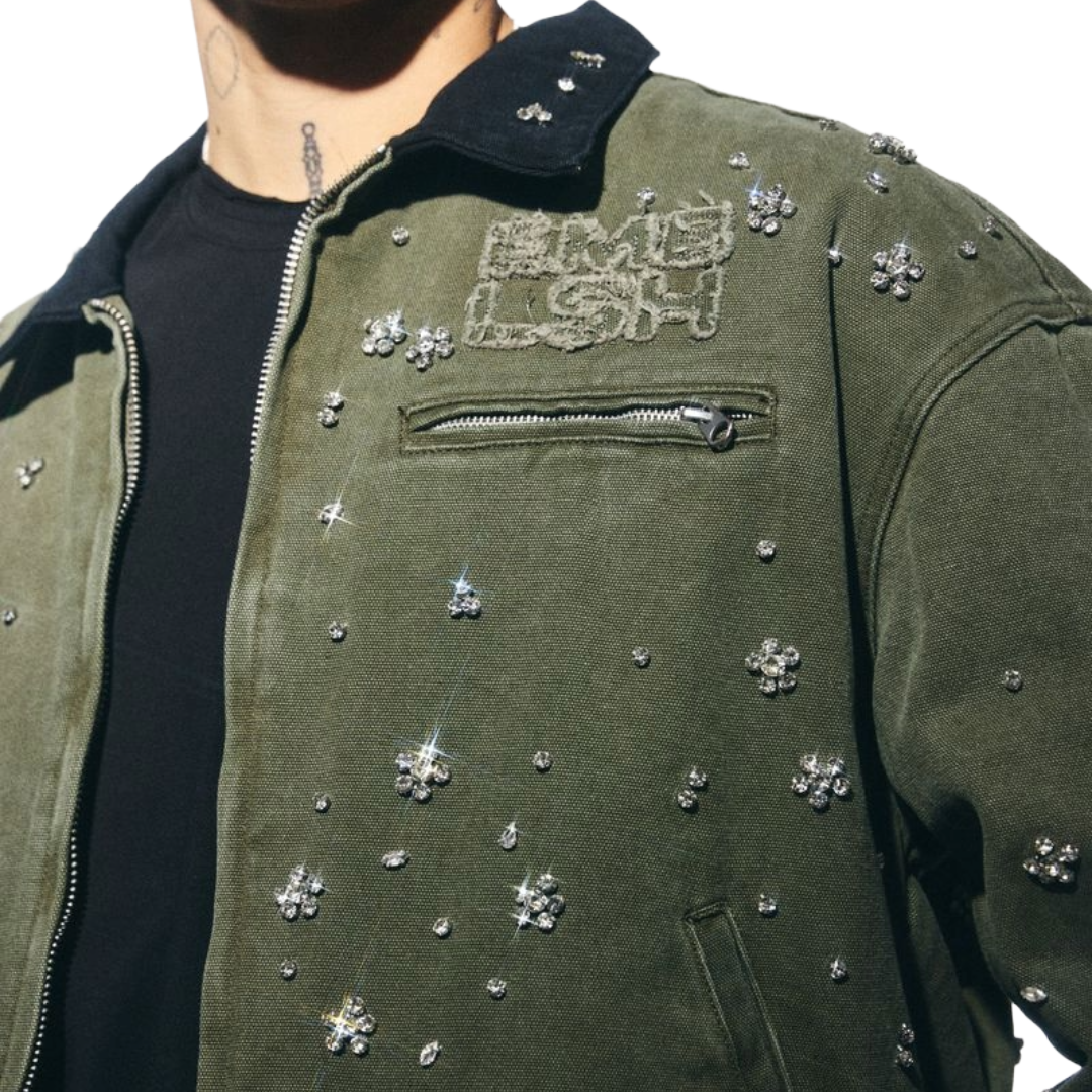 EMBELLISH CLEAN UP WORK JACKET - FEILD GREEN