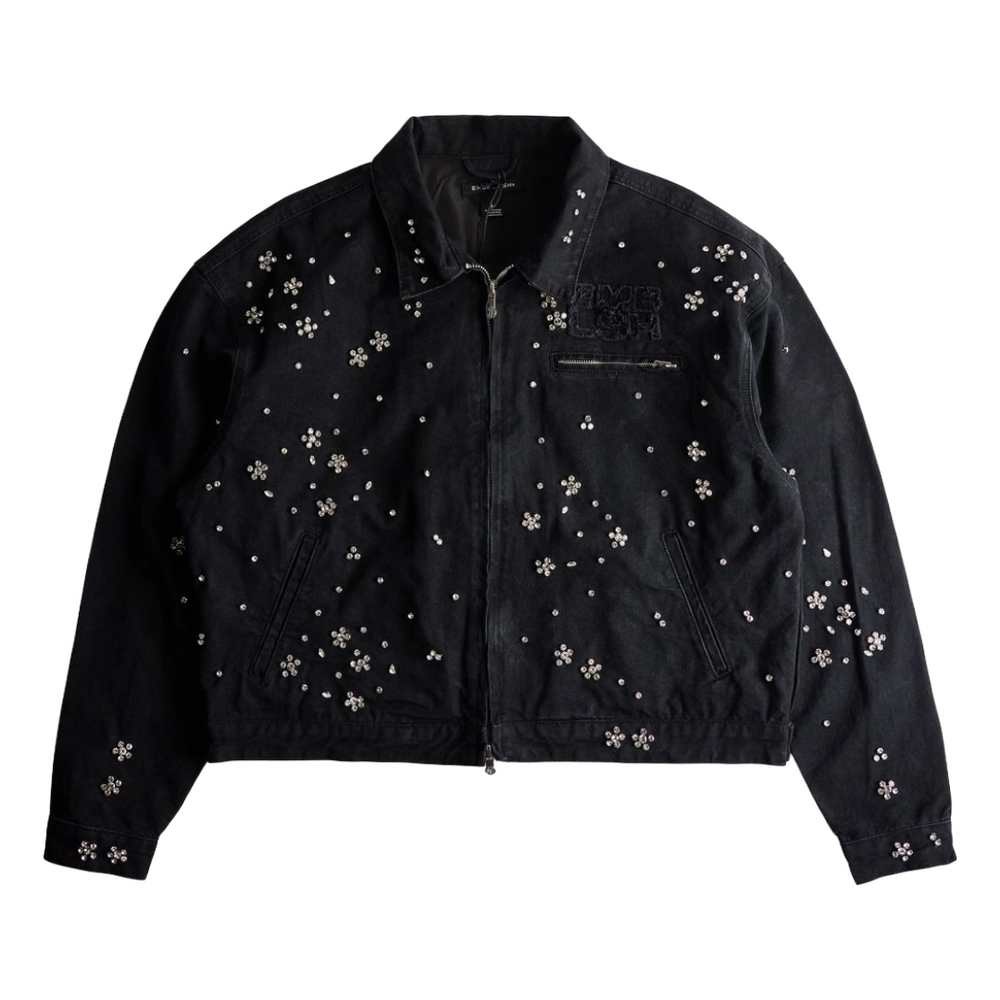EMBELLISH CLEAN UP WORK JACKET - BLACK