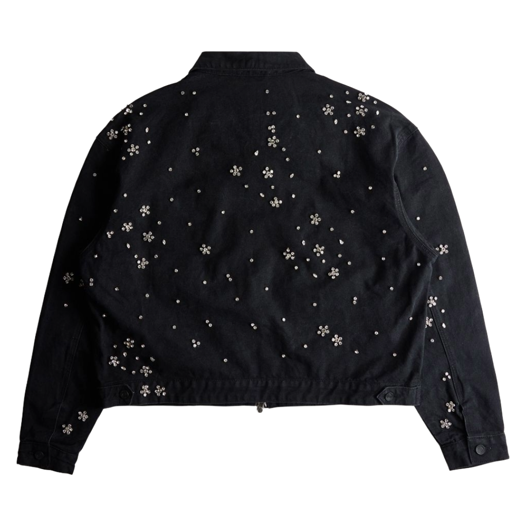 EMBELLISH CLEAN UP WORK JACKET - BLACK