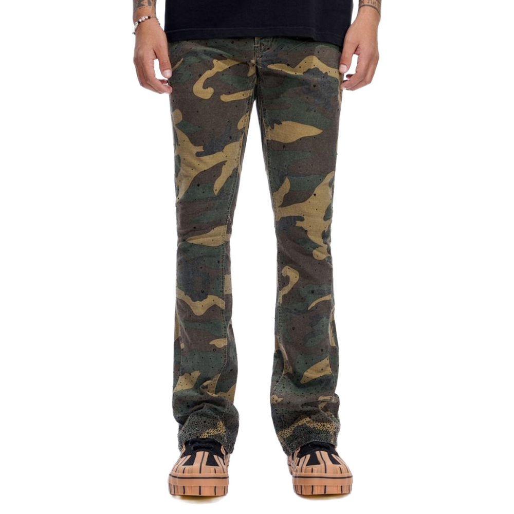 VALABASAS RECON FOILAGE GREEN STACKED JEANS