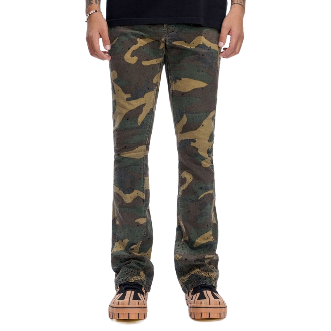 VALABASAS RECON FOILAGE GREEN STACKED JEANS
