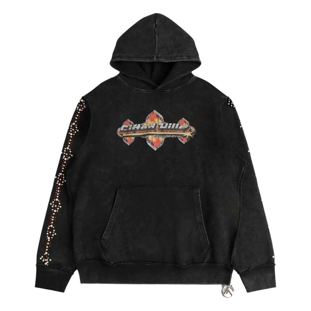 GFTD FLAME TOURS BLK HOODY