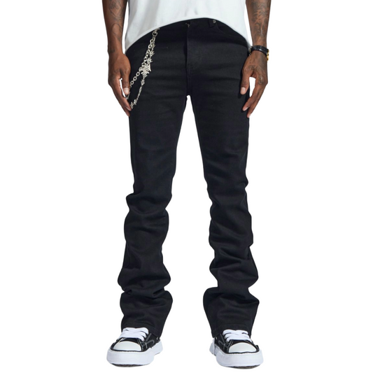MELEE STACKED "NOCTIS" JEANS (JET BLACK)