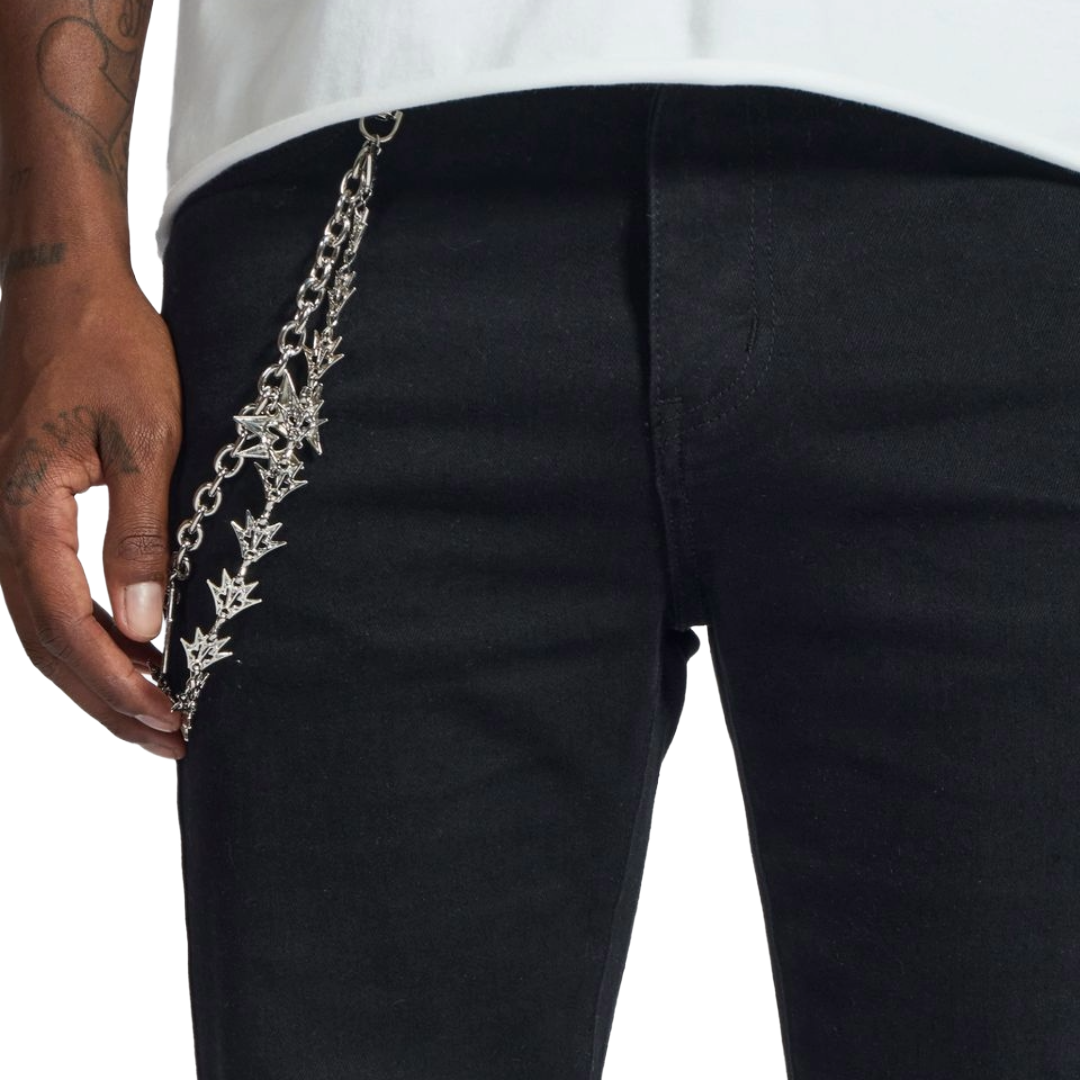 MELEE STACKED "NOCTIS" JEANS (JET BLACK)