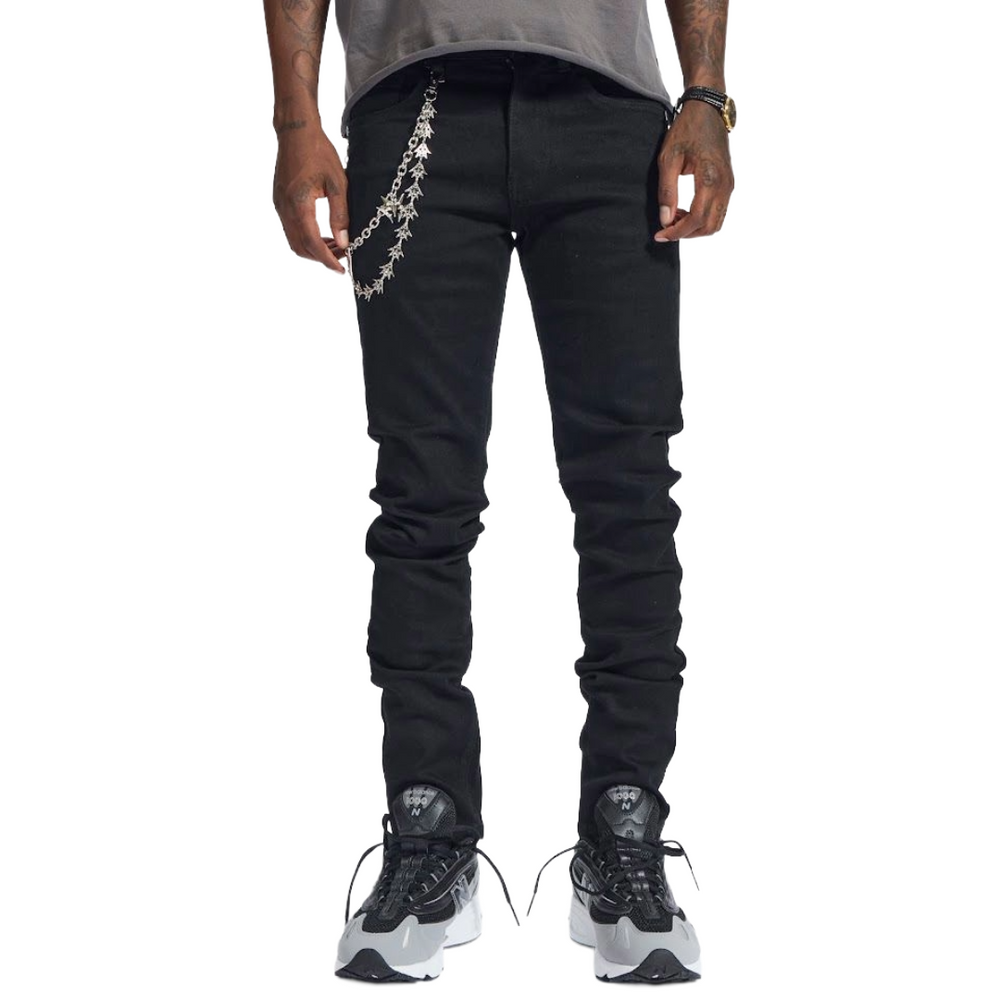 MELEE SKINNY "NOCTIS" JEANS (JET BLACK)