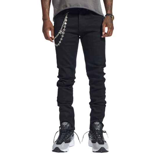 MELEE SKINNY "NOCTIS" JEANS (JET BLACK)