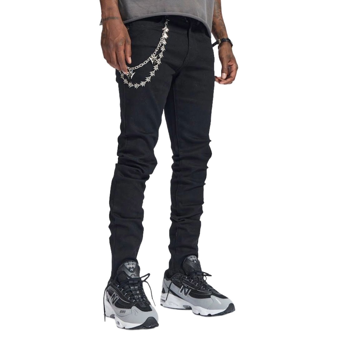 MELEE SKINNY "NOCTIS" JEANS (JET BLACK)