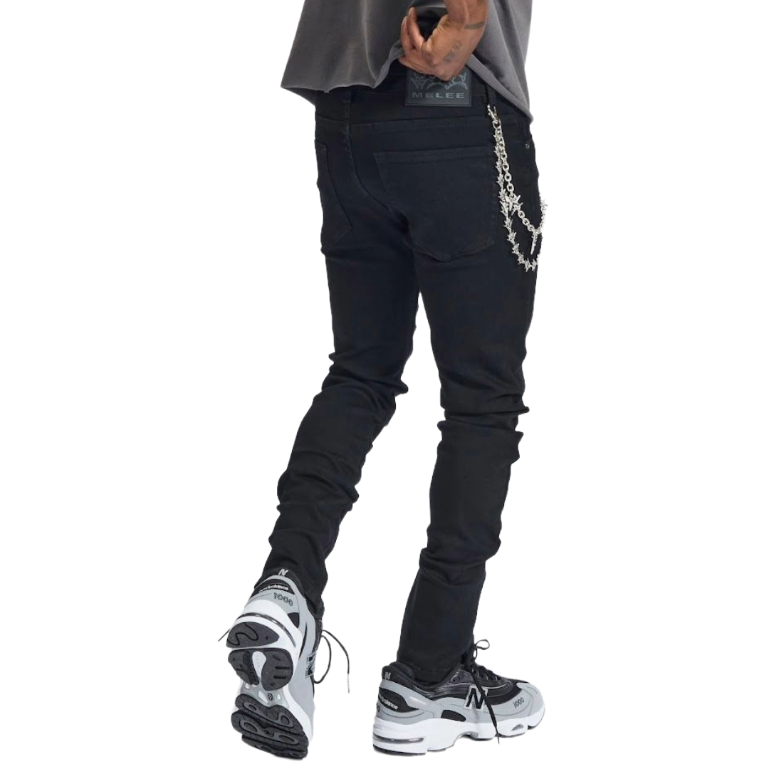 MELEE SKINNY "NOCTIS" JEANS (JET BLACK)