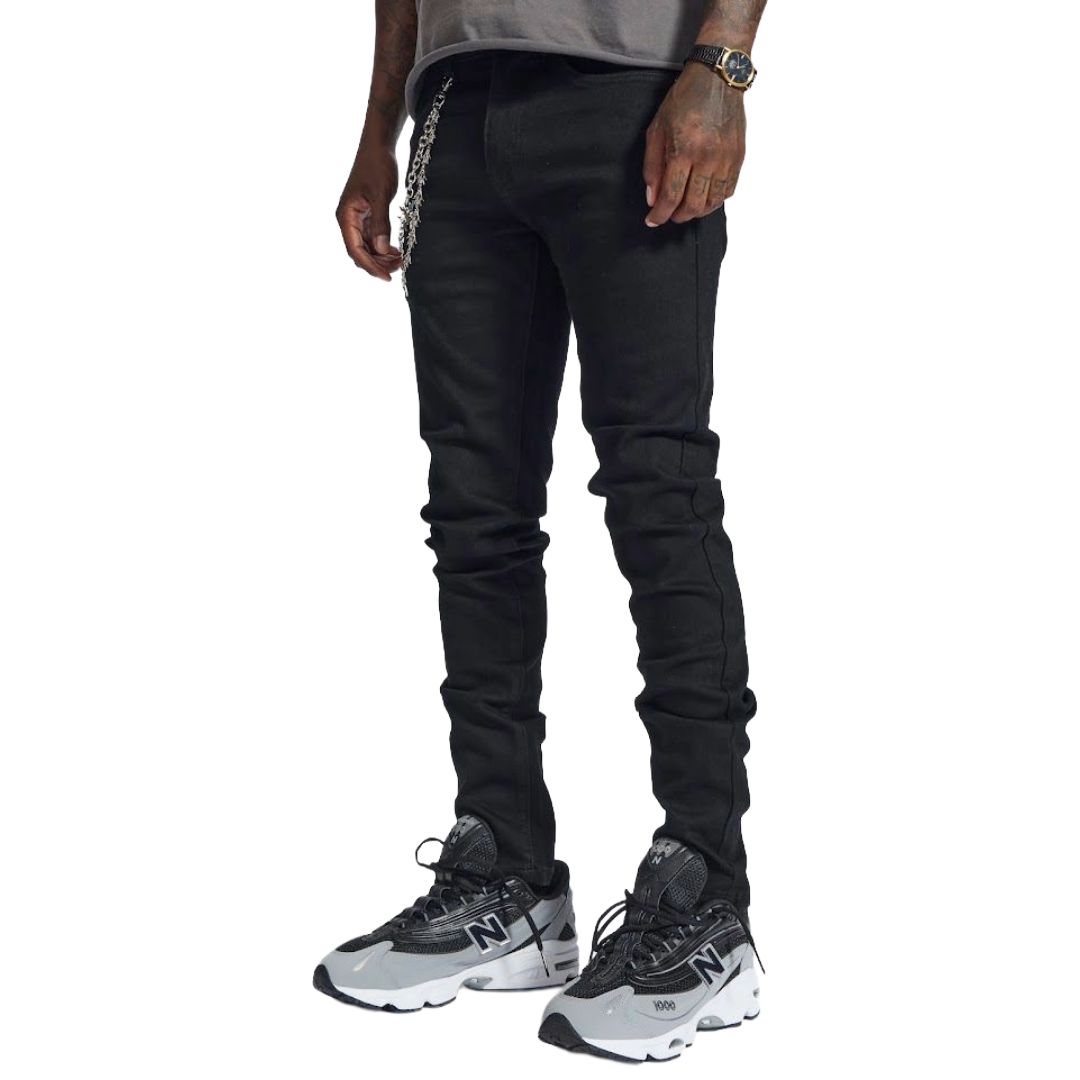 MELEE SKINNY "NOCTIS" JEANS (JET BLACK)