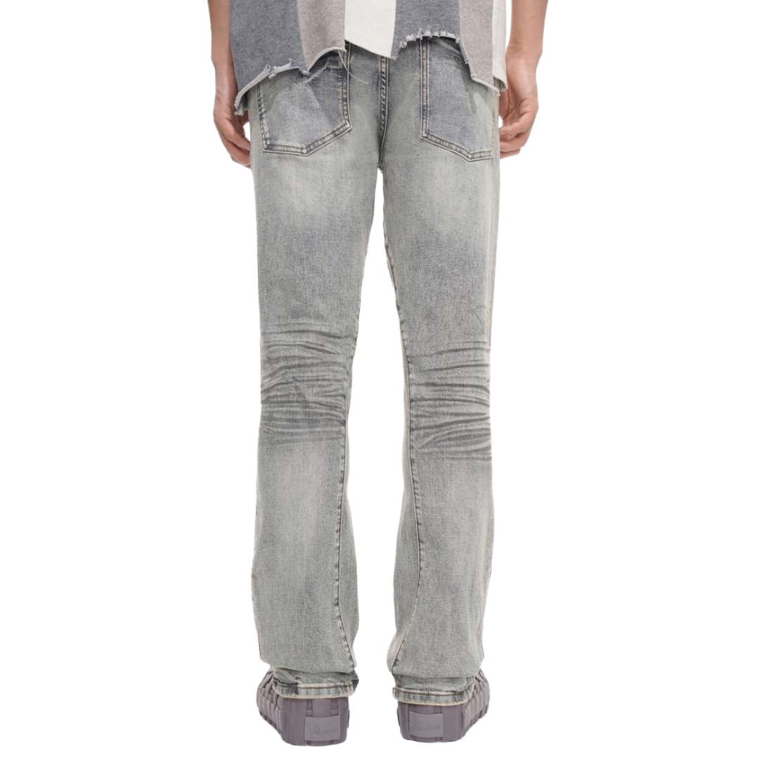 VALABASAS "FAX" LT BLUE WASH STACKED DENIM