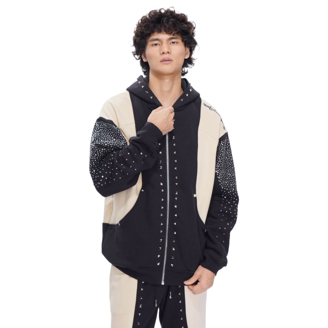 VALABASAS "PONCHO" BLACK FLEECE JACKET