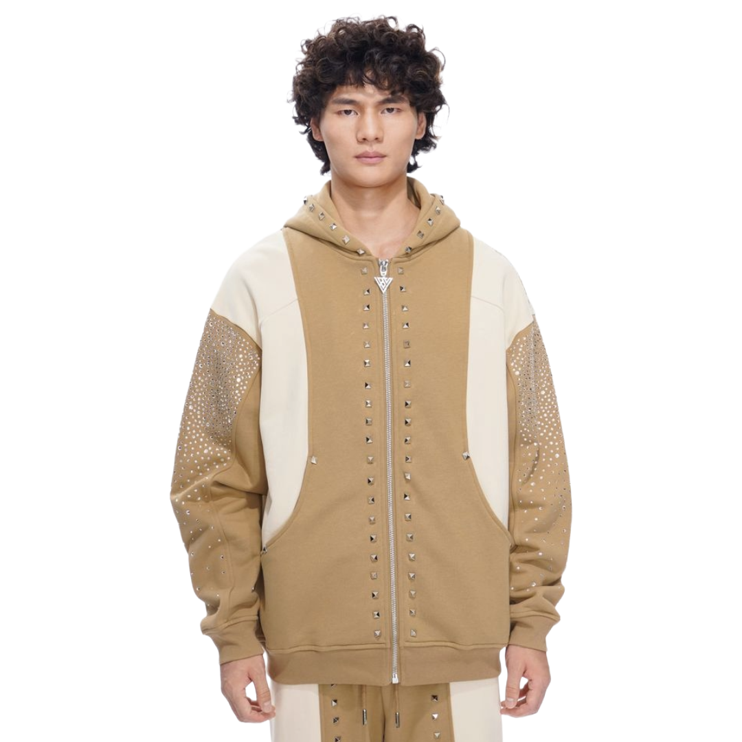 VALABASAS "PONCHO" KHAKI FLEECE JACKET