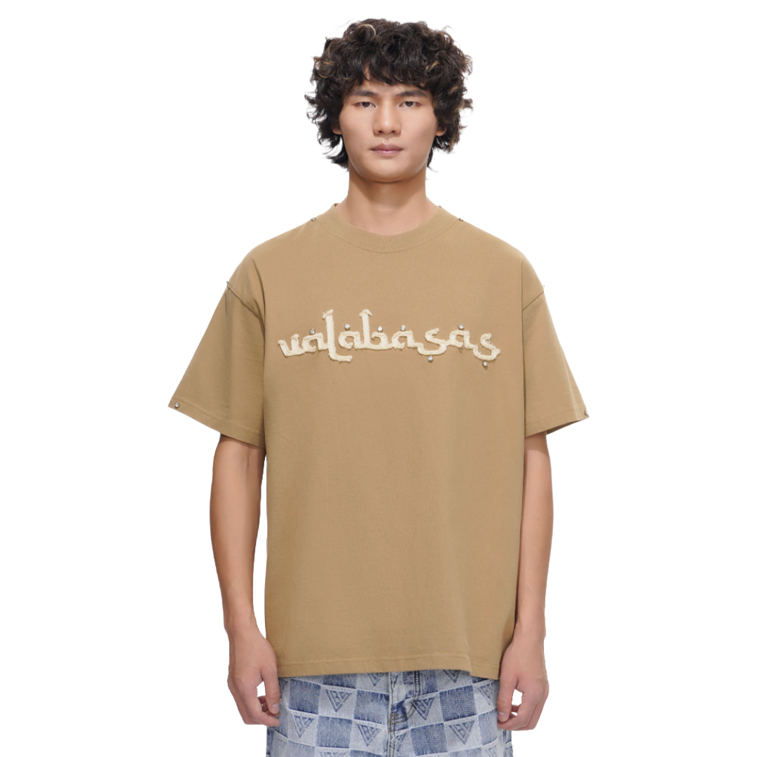 VALABASAS "STANDARD" KHAKI GEMSTONE TEE