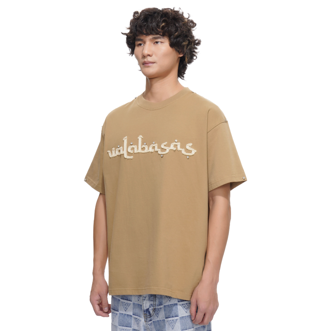 VALABASAS "STANDARD" KHAKI GEMSTONE TEE