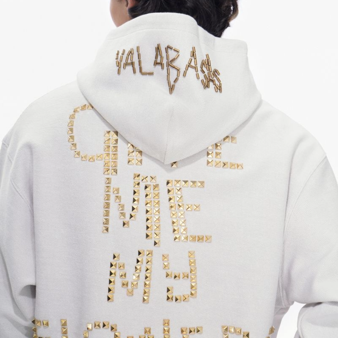 VALABASAS "HAND IT" LT GREY HOODIE