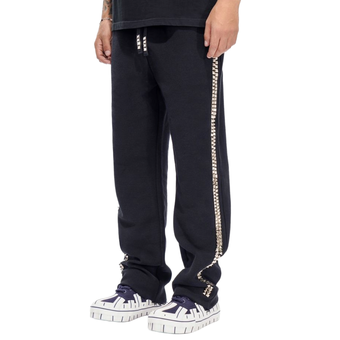 VALABASAS "SATURN" BLACK FLEECE PANTS