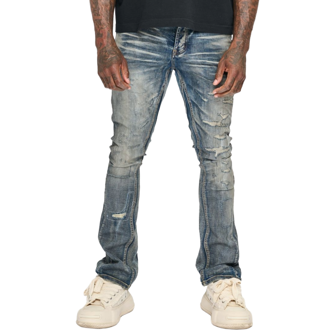 VALABASAS "HIBIT" VINTAGE BLUE STACKED FLARE JEAN