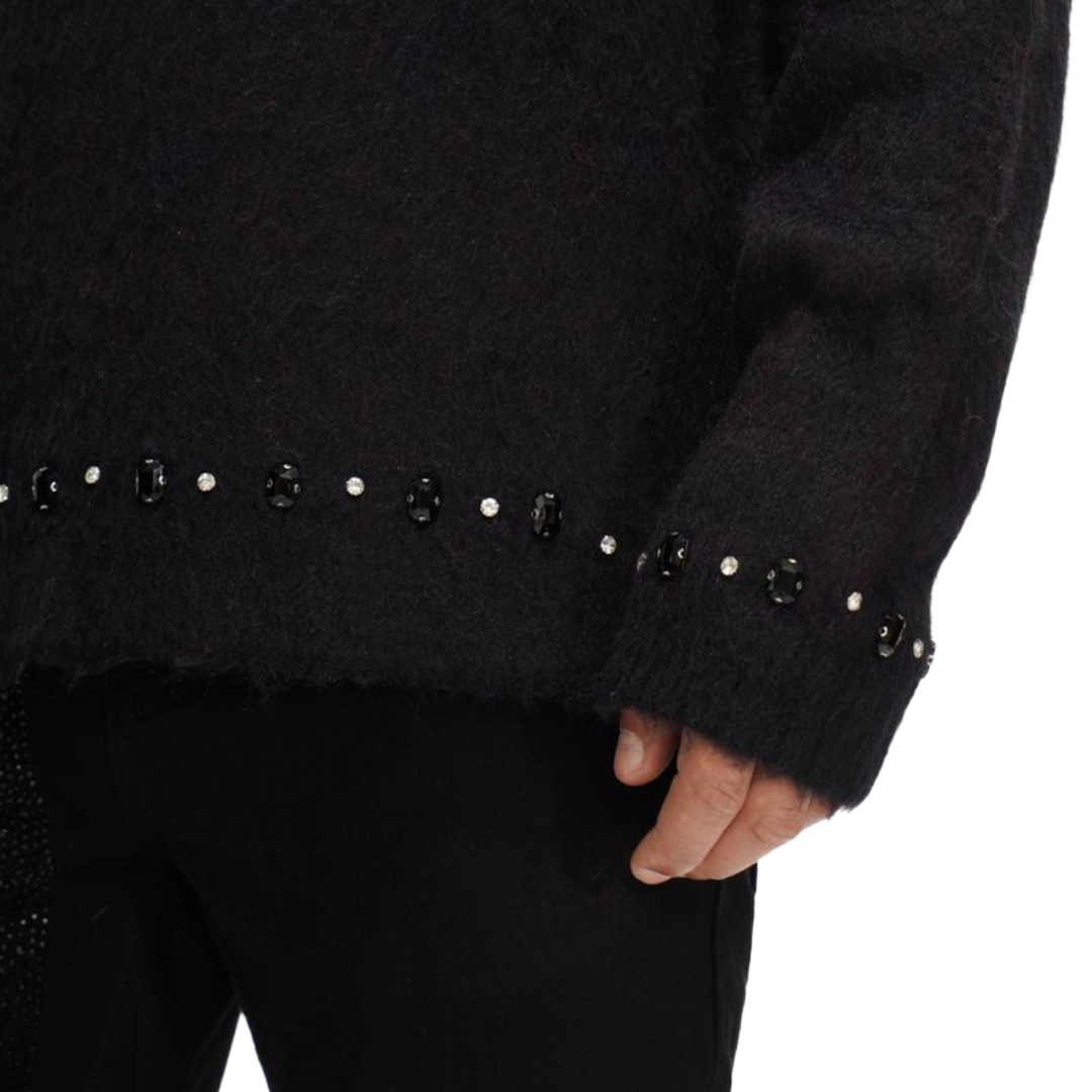 VALABASAS "ARRANGED" RED MOHAIR SWEATER