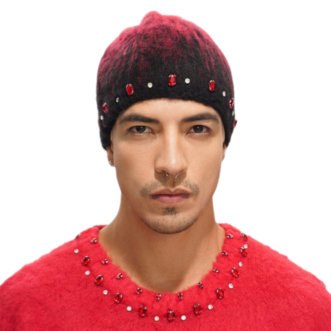 VALABASAS "TRIAGE" RED BEENIE