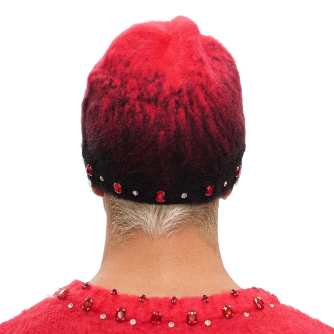 VALABASAS "TRIAGE" RED BEENIE