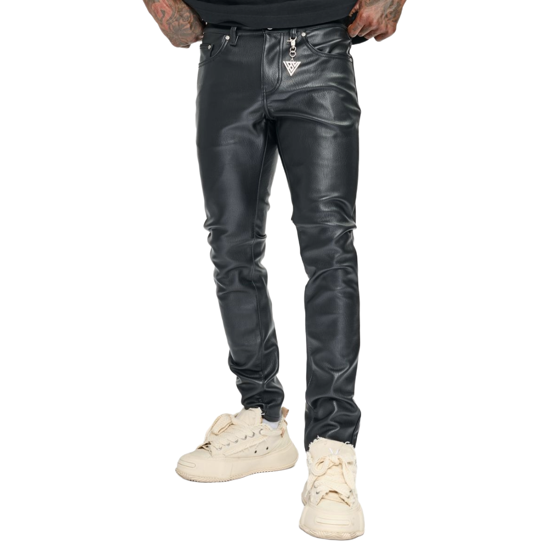 VALABASAS "KAWAS" BLACK SKINNY LEATHER LEAN