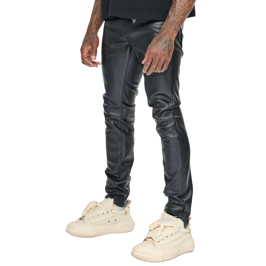 VALABASAS "KAWAS" BLACK SKINNY LEATHER LEAN